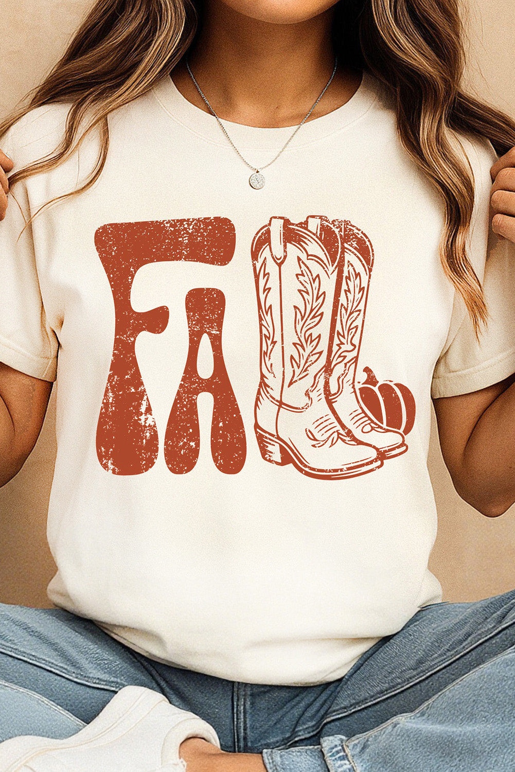 FALL Boots Cracking Graphic T Shirt