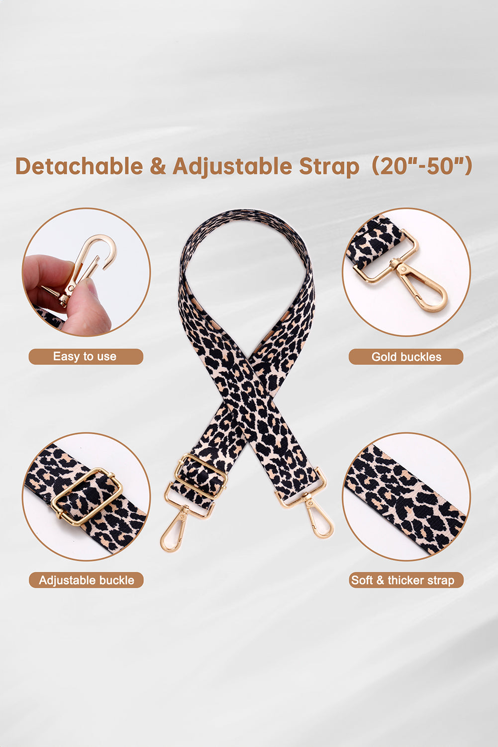 Clear PVC Leopard Shoulder Strap Crossbody Bag