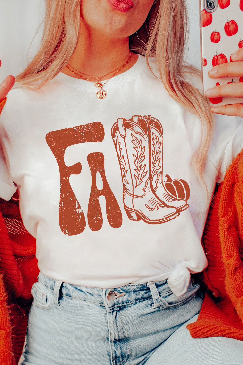 FALL Boots Cracking Graphic T Shirt