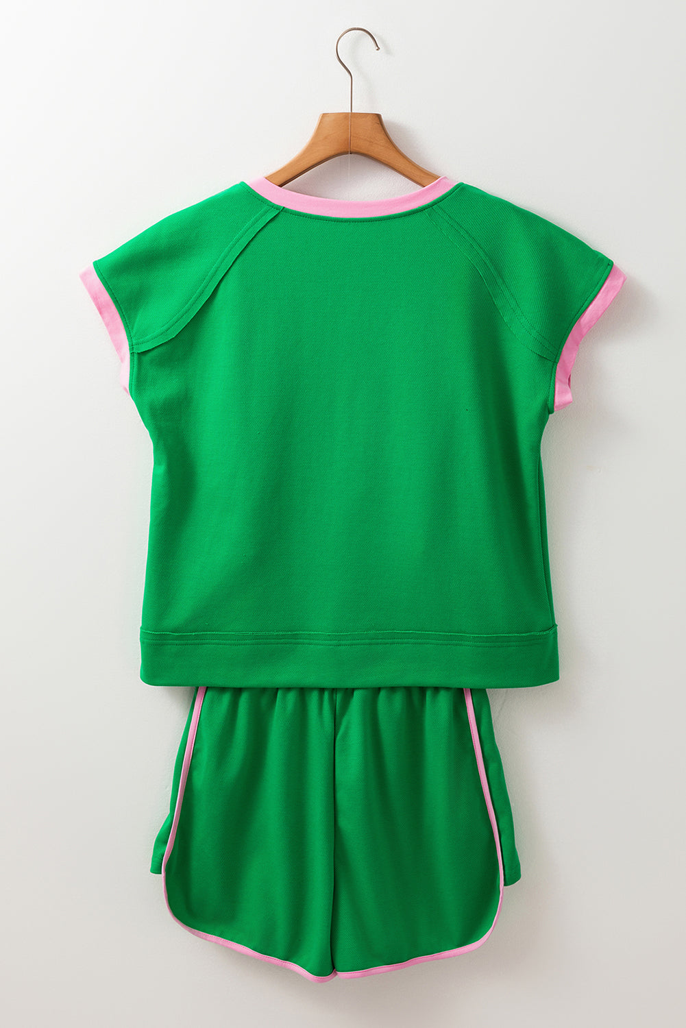 Emma, Bright Green Tee and Shorts Set