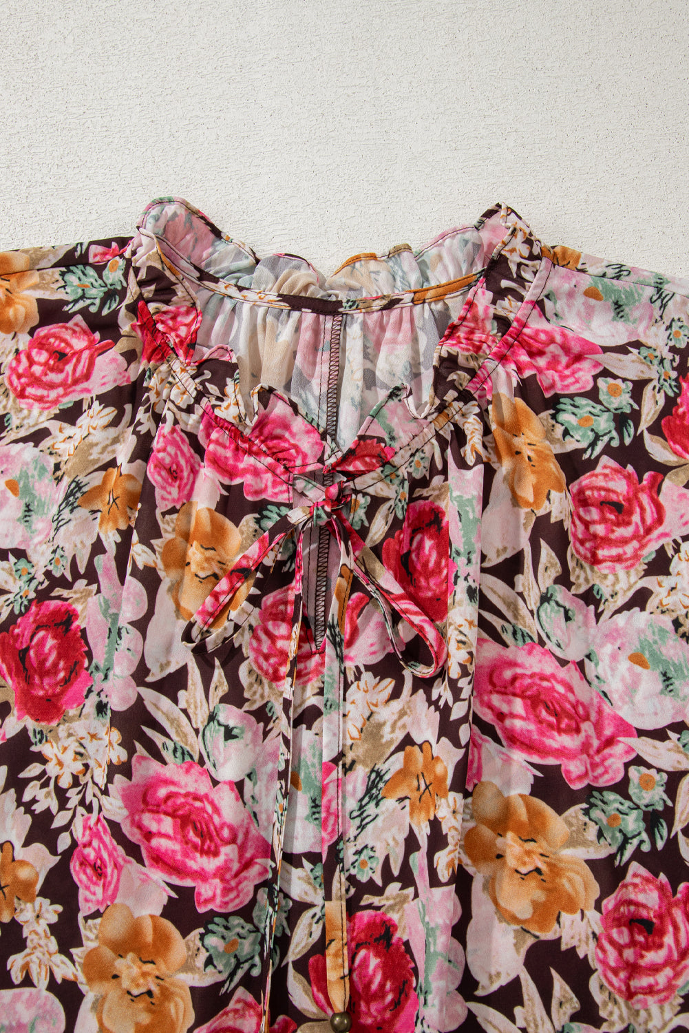 Kylie, Print Short Sleeve Boho Blouse