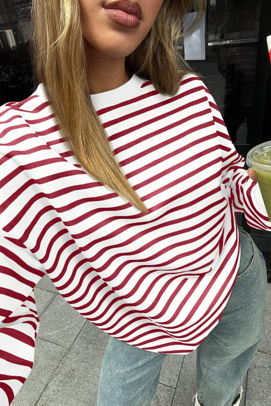 Tate, Striped Long Sleeve Sweatshirt