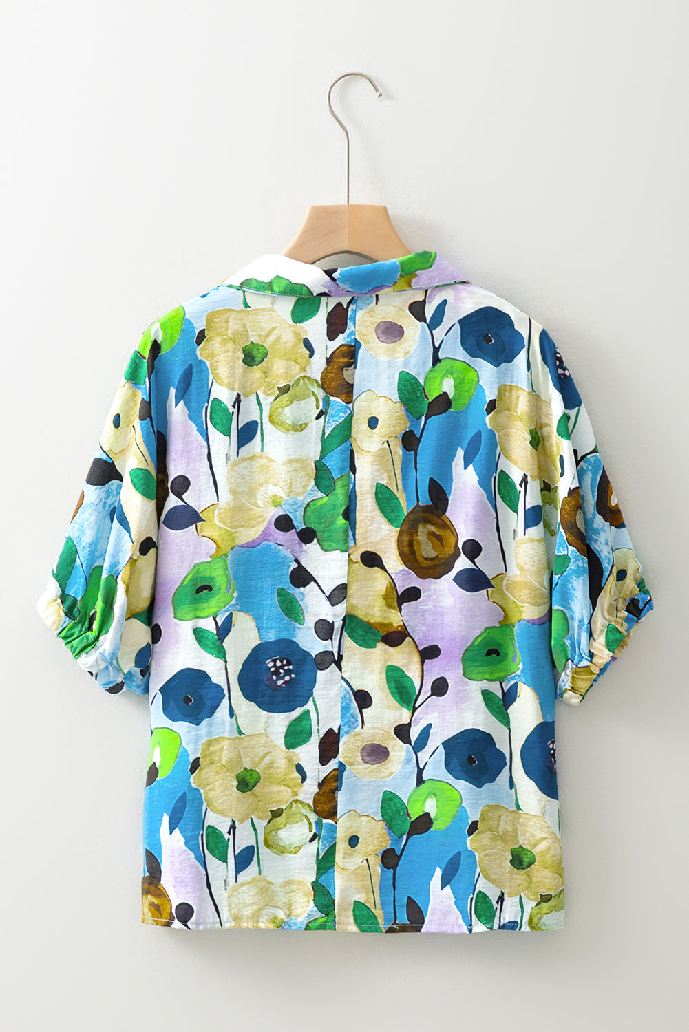 Courtney, V-Neck Floral Print Boho Blouse