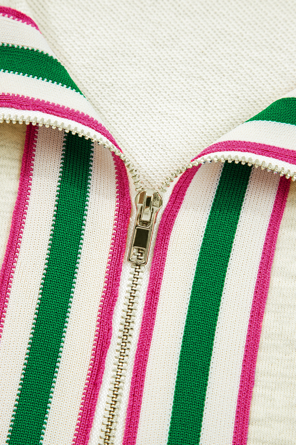 Pop of Color Collared Patchwork Pullover Sweatshirt